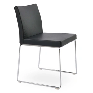 SohoConcept Furniture Aria Wire Stackable Dining Chair w/Metal Base