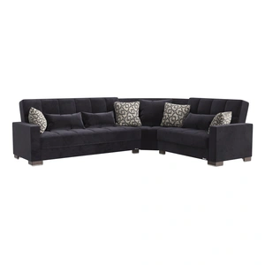Casamode Armada Fabric/PU Convertible Sectional Sofa