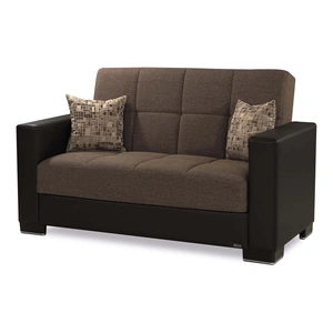 Casamode Armada Fabric/PU Convertible Loveseat