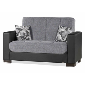 Casamode Armada Fabric/PU Convertible Loveseat