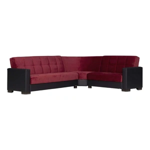 Casamode Armada Fabric/PU Convertible Sectional Sofa