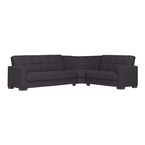 Casamode Armada Fabric/PU Convertible Sectional Sofa