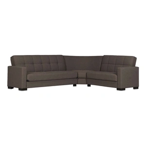 Casamode Armada Fabric/PU Convertible Sectional Sofa