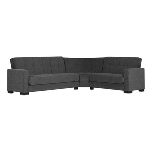 Casamode Armada Fabric/PU Convertible Sectional Sofa