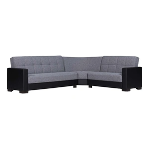 Casamode Armada Fabric/PU Convertible Sectional Sofa