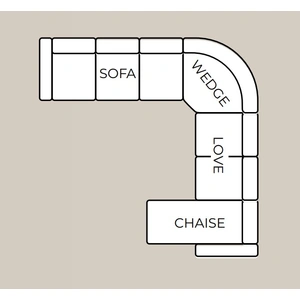 Casamode Barato Large L-Shaped Sectional Sofa with Channel Tufting and Plaid Pillows, Compostion 4