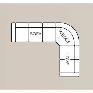 Casamode Armada Air Customizable Fabric Convertible L-Shaped Sectional Sofa, Composition 1