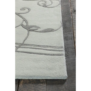 Chandra Aschera Wool Handmade Rug, Charcoal/Grey