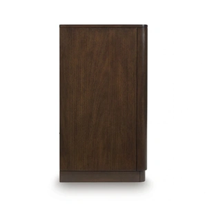 Ashley Furniture Dilenno Wood Dining Room Server - 4-Door Modern Sideboard, Dark Brown