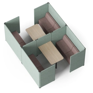 NARBUTAS My Space Double 4-Person Office Meeting Space Cubicle