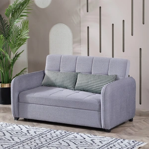 Empire Furniture, USA Aspen Fabric Pull-Out Sleeper Loveseat, Grey
