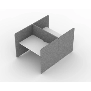 NARBUTAS My Space Desk w/Acoustic Screens for 2 Persons, Composition 1