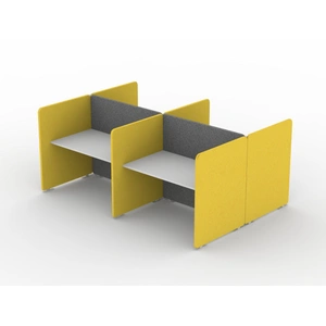 NARBUTAS My Space Desk w/Acoustic Screens for 4 Persons