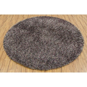 Chandra Astrid Polyester Round Handmade Rug, 7'9-inch, Purple/Blue/Brown/Grey/Ivory