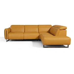 Diven Living Atlante Leather Reclining Sectional Sofa, Spessorato Cuoio