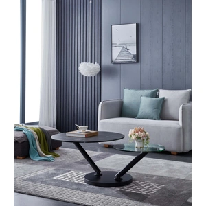 J&M Furniture Austin Modern Ceramic/Glass Coffee Table