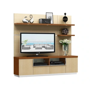 Pantek Furniture AV293 Entertainment Wall Unit TV Stand, Composition 4 in Cherry