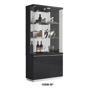 Pantek Furniture AV296 36-inch Curio in Gray Walnut