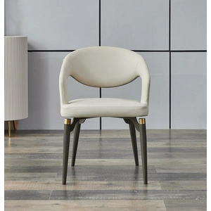 Beverly Hills Furniture Ava PU Dining Side Chair with Metal Legs