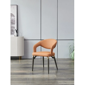Beverly Hills Furniture Ava PU Dining Side Chair with Metal Legs