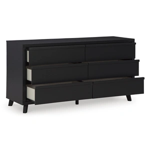 Ashley Furniture Danziar MDF/Wood Veneer Dresser w/6 Drawers, Black