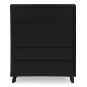 Ashley Furniture Danziar MDF/Wood Veneer Chest w/4 Drawers, Black