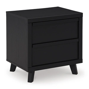 Ashley Furniture Danziar MDF/Wood Veneer Nightstand w/2 Drawers, Black