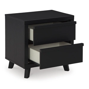 Ashley Furniture Danziar MDF/Wood Veneer Nightstand w/2 Drawers, Black