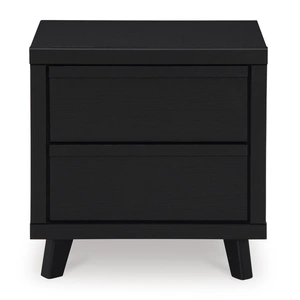 Ashley Furniture Danziar MDF/Wood Veneer Nightstand w/2 Drawers, Black