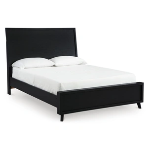 Ashley Furniture Danziar MDF/Wood Veneer Panel Bed w/Footboard, Black