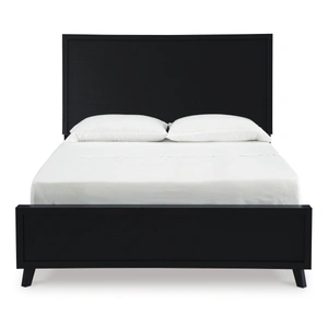 Ashley Furniture Danziar MDF/Wood Veneer Panel Bed w/Footboard, Black