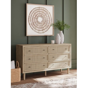 Ashley Furniture Cielden MDF/Plywood Double Dresser w/6 Drawers, Light Brown