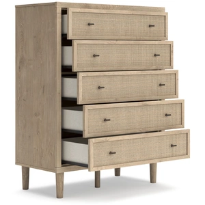 Ashley Furniture Cielden MDF/Plywood Chest w/5 Drawers, Light Brown