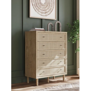Ashley Furniture Cielden MDF/Plywood Chest w/5 Drawers, Light Brown