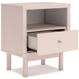 Ashley Furniture Wistenpine MDF/Plywood 1-Drawer Kid's Nightstand w/USB Charger, Blush