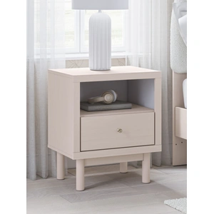 Ashley Furniture Wistenpine MDF/Plywood 1-Drawer Kid's Nightstand w/USB Charger, Blush