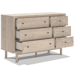 Ashley Furniture Arloster MDF/Plywood Kid's Dresser w/6 Drawers, Tan