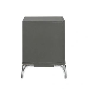 New Classic Furniture SM Nocturne Wood Nightstand w/2 Drawers in Slate Grey