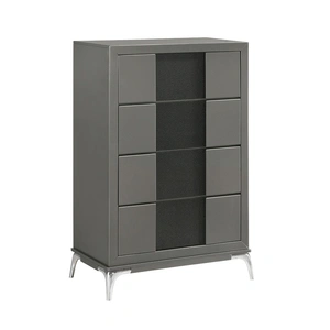 New Classic Furniture SM Nocturne Wood Dresser w/4 Drawers, Slate Grey