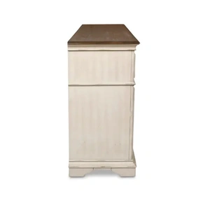 New Classic Furniture SM Anastasia Wood Double Dresser w/7 Drawers, Antique Bisque