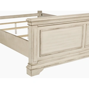 New Classic Furniture SM Anastasia Fabric/Wood Panel Bed in Antique Bisque