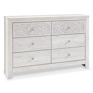 Ashley Furniture Paxberry MDF Double Dresser w/6 Drawers, Whitewash