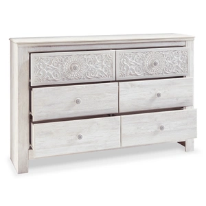 Ashley Furniture Paxberry MDF Double Dresser w/6 Drawers, Whitewash