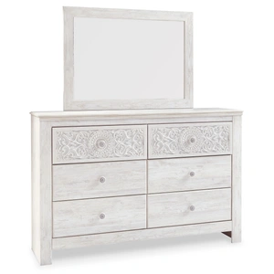 Ashley Furniture Paxberry MDF Double Dresser w/6 Drawers, Whitewash