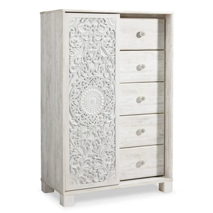 Ashley Furniture Paxberry MDF Dressing Chest w/5 Drawers, Whitewash