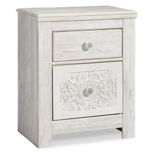 Ashley Furniture Paxberry MDF Night Stand w/2 Drawers, Whitewash