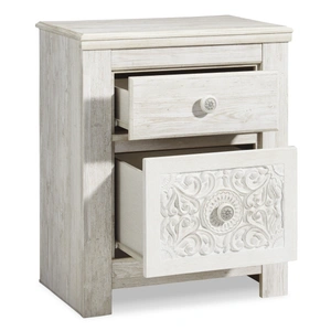 Ashley Furniture Paxberry MDF Night Stand w/2 Drawers, Whitewash
