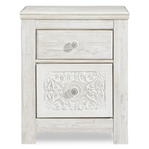 Ashley Furniture Paxberry MDF Night Stand w/2 Drawers, Whitewash