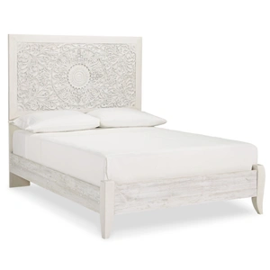 Ashley Furniture Paxberry MDF Panel Bed, Whitewash