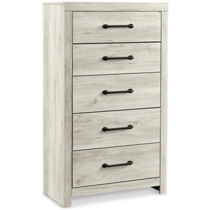 Ashley Furniture Cambeck MDF/Wood Veneer Chest w/5 Drawers, Whitewash